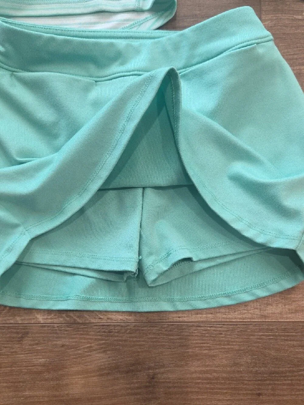 DSG Mint Green Girls' Tank, Crop Top & Skort Set